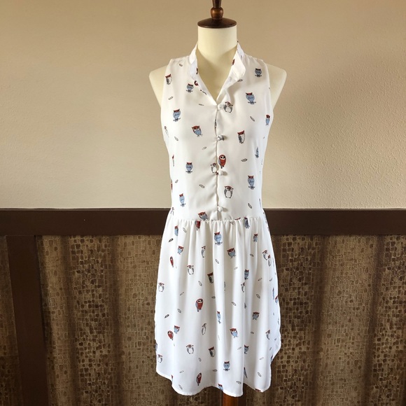 Sienna Sky Dresses & Skirts - Owl-Print Sleeveless Summer Dress